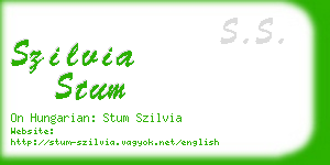 szilvia stum business card